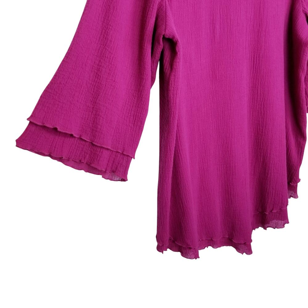 Soft Surroundings Women's Size XL Pink Siesta Key Layered Gauze Tunic Top S - Picture 4 of 7